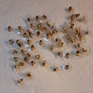 31 Pairs Earring Backs (Clear Disk) / 14 Pairs Dome Earring Backs